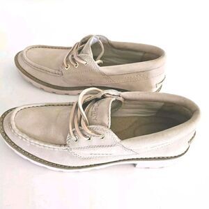 Sperry Top Sider Leather Boat Shoes Tan Lug 3-Eye Size 6